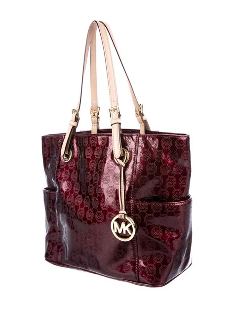 buy michael kors leather tote|Michael Kors large monogram tote.